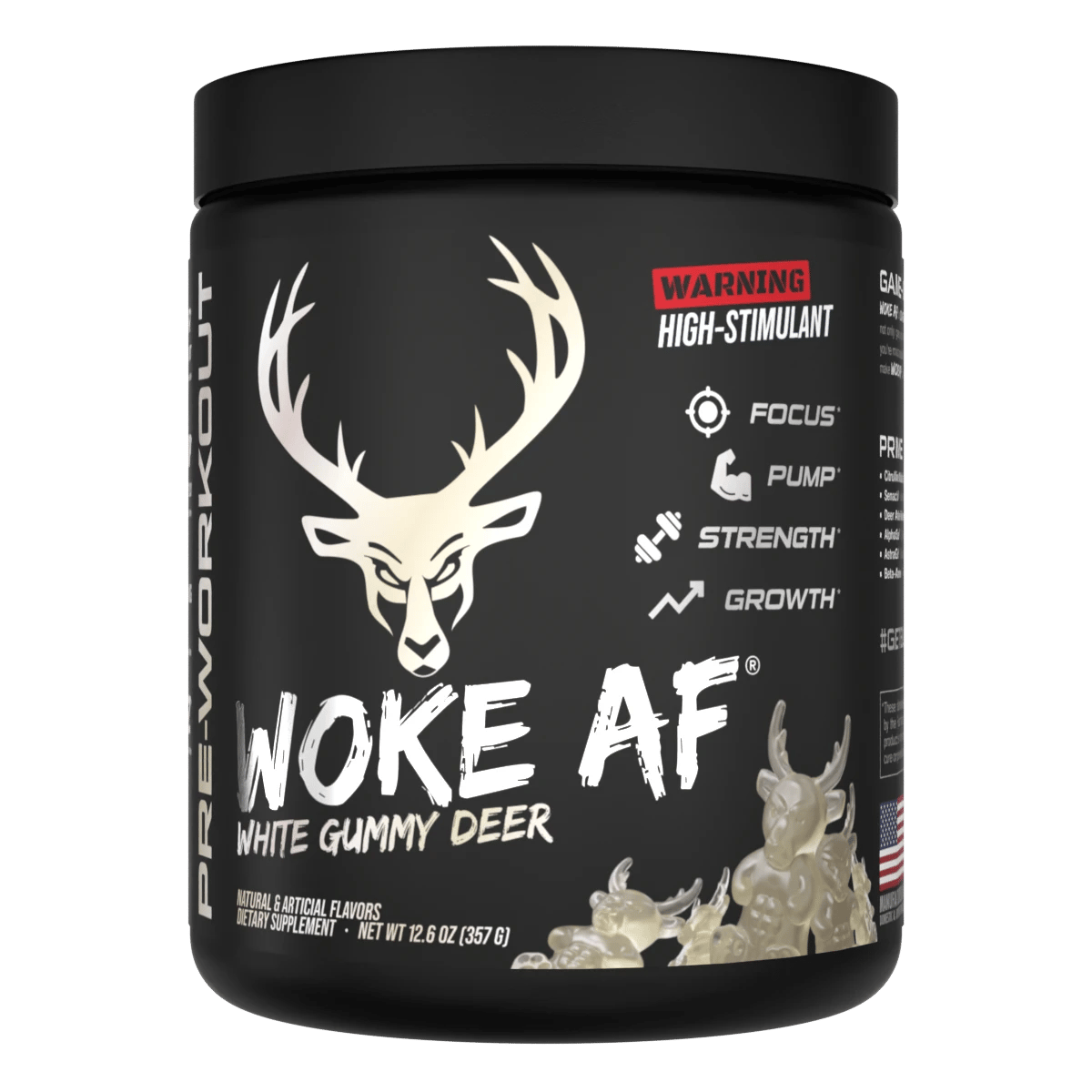 Woke AF - High Stimulant Pre-Workout - White Gummy Deer