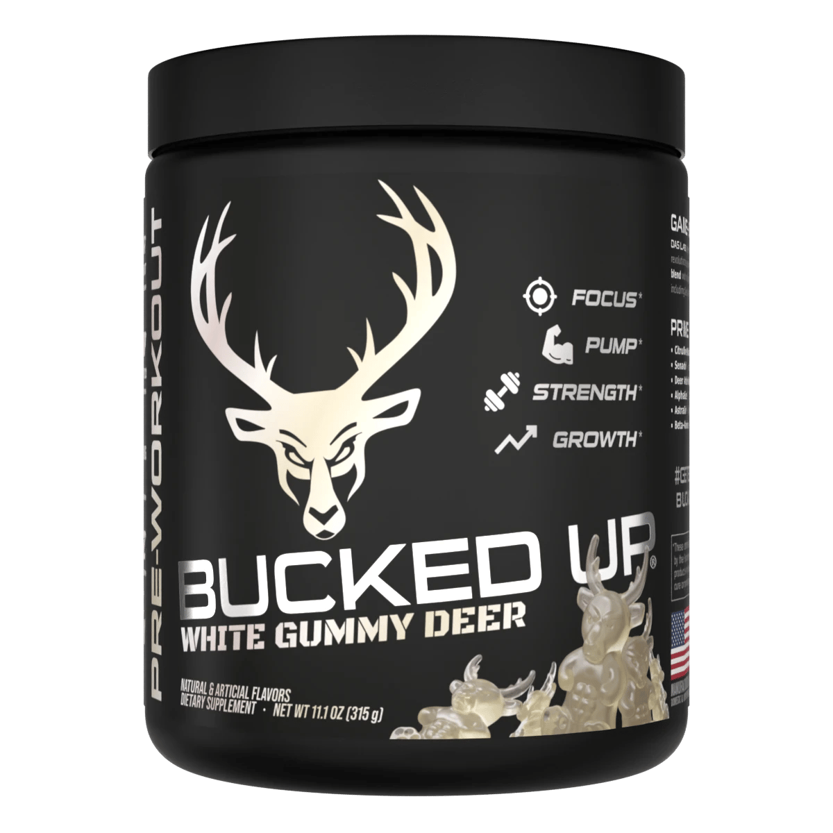 Bucked Up Pre-Workout - White Gummy Deer (Pineapple Gummy Bear)