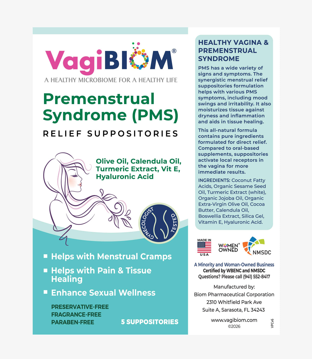Óvulos para Alivio Menstrual - VagiBiom