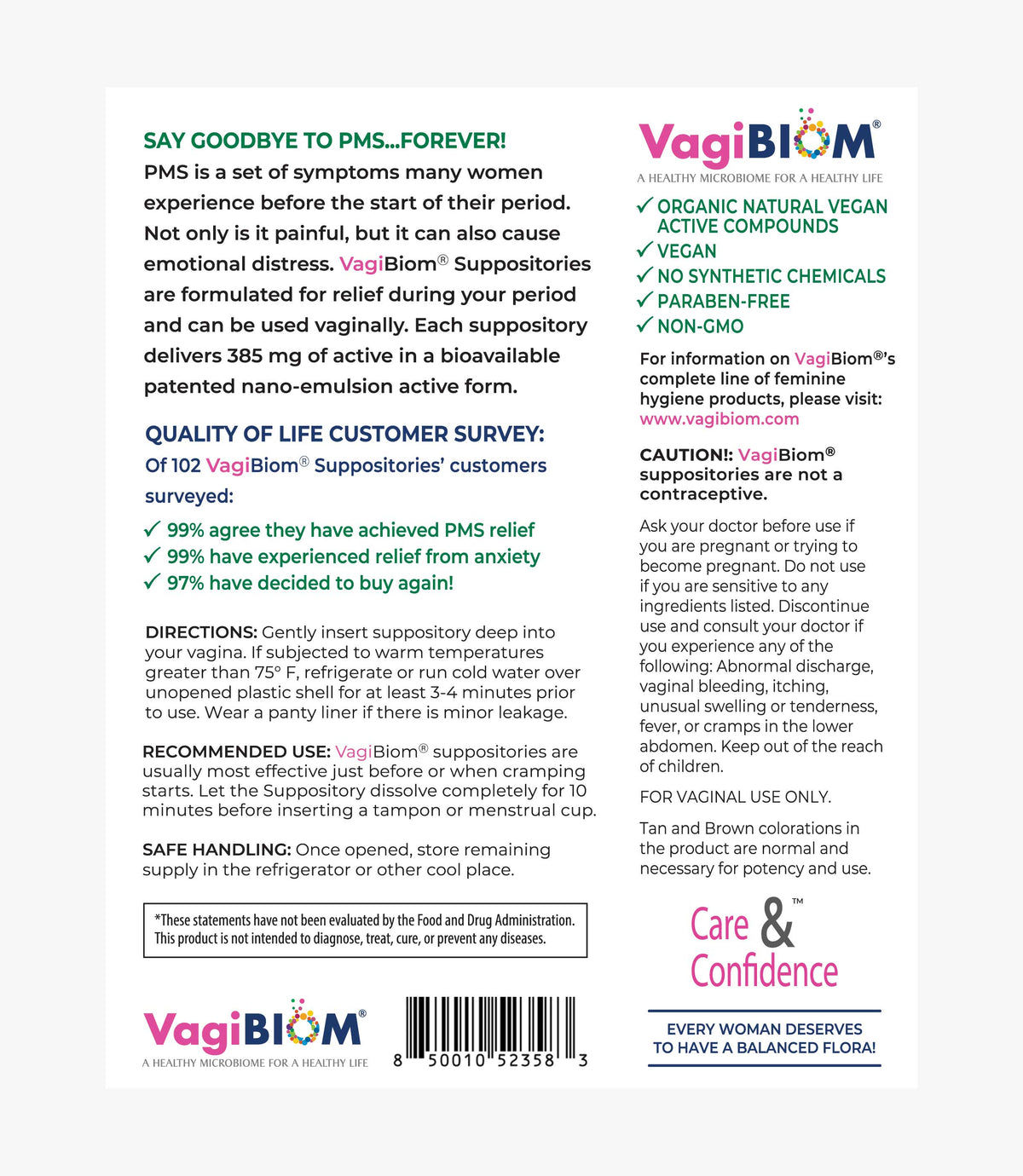 Óvulos para Alivio Menstrual - VagiBiom