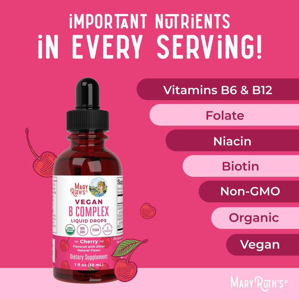 Gotas de Complejo B Vegano - MaryRuth Organics