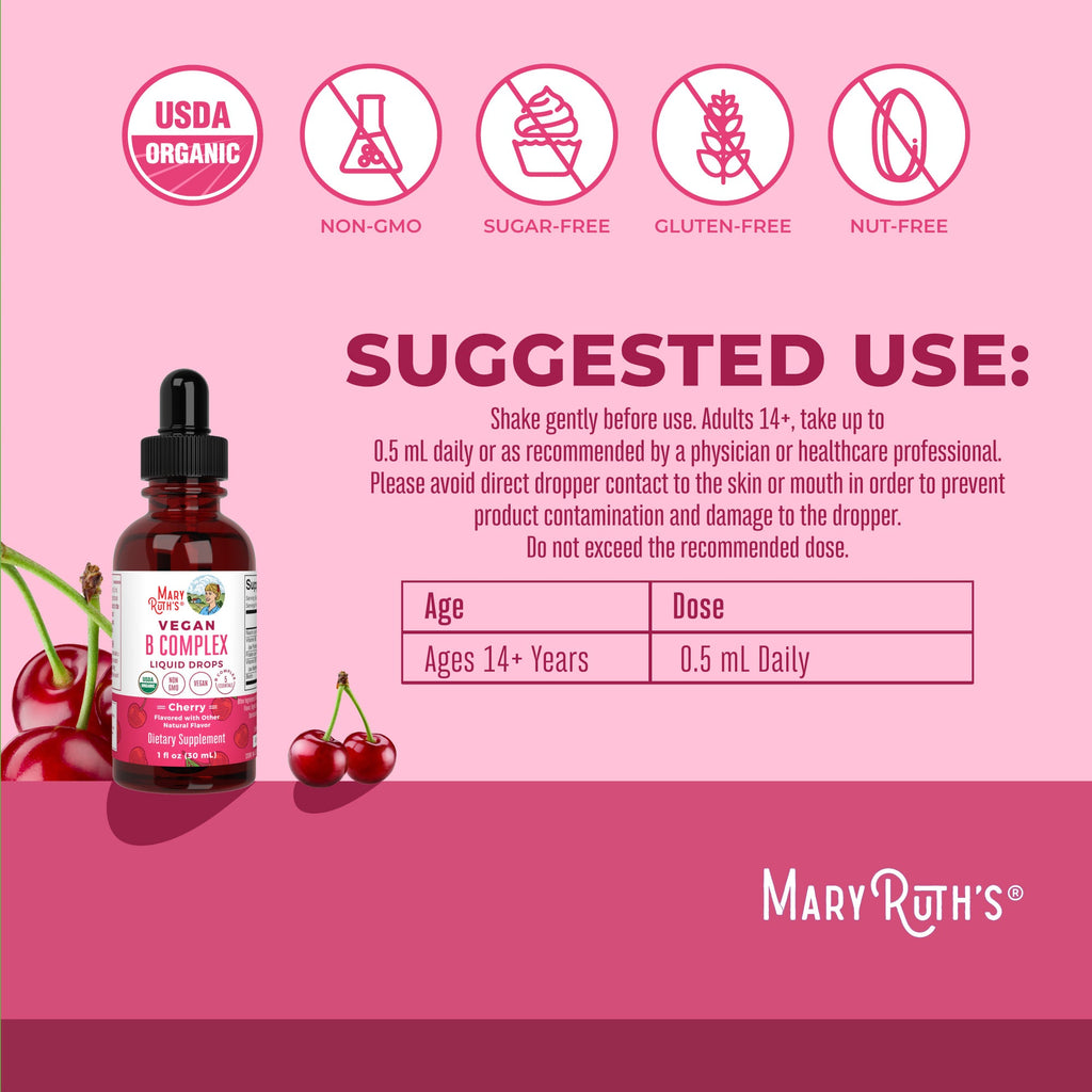 Gotas de Complejo B Vegano - MaryRuth Organics