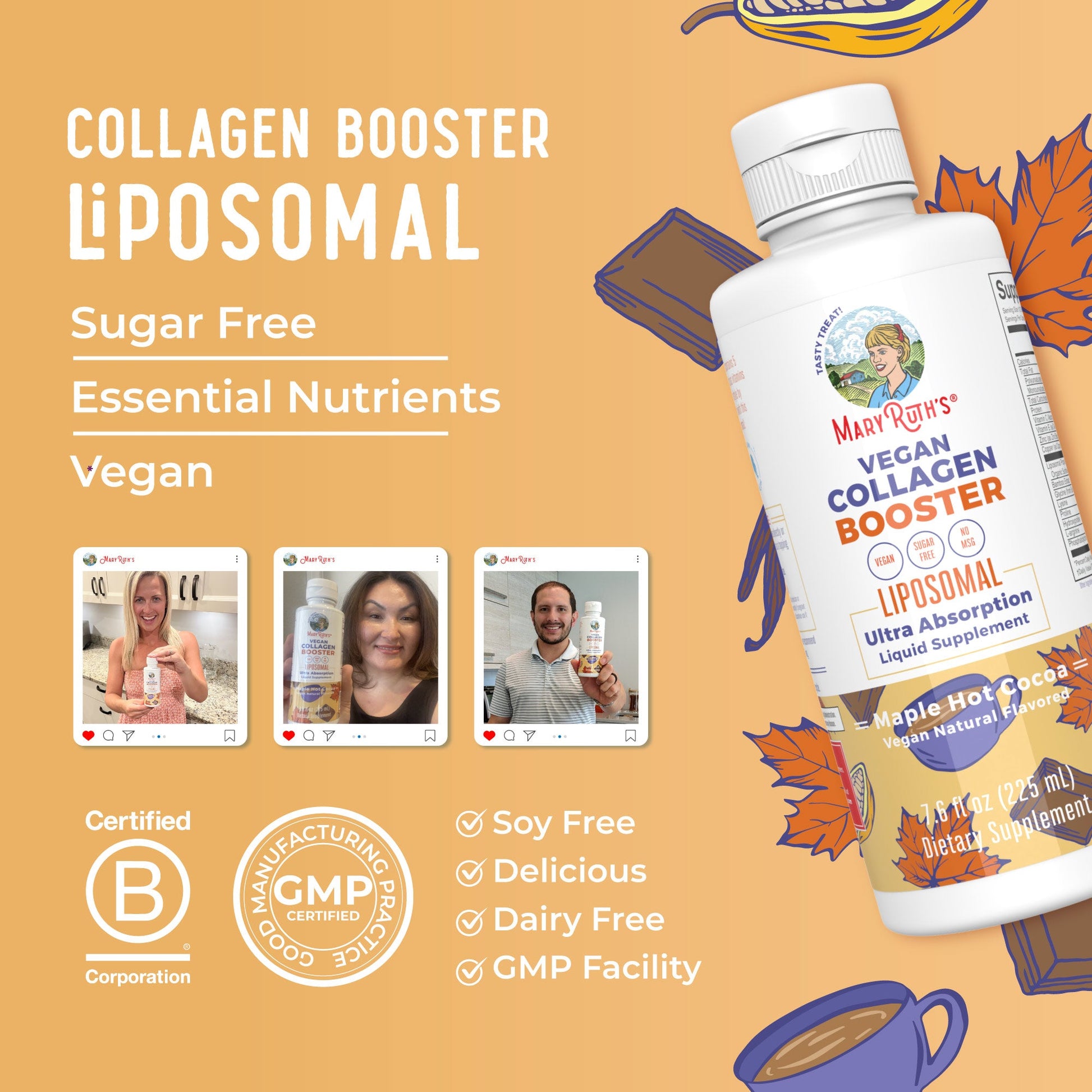 Impulsor de Colágeno Vegano Liposomal - MaryRuth Organics