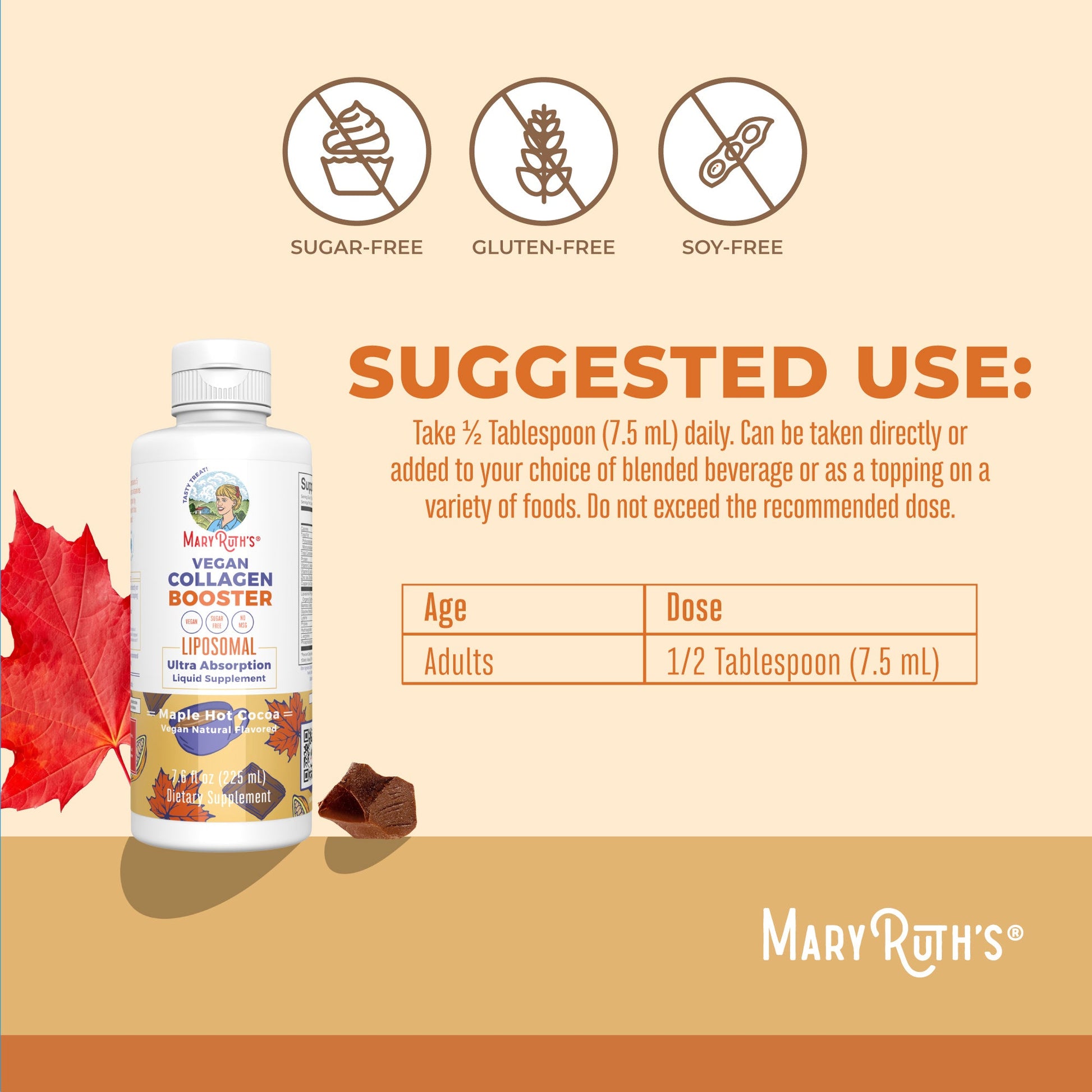 Impulsor de Colágeno Vegano Liposomal - MaryRuth Organics