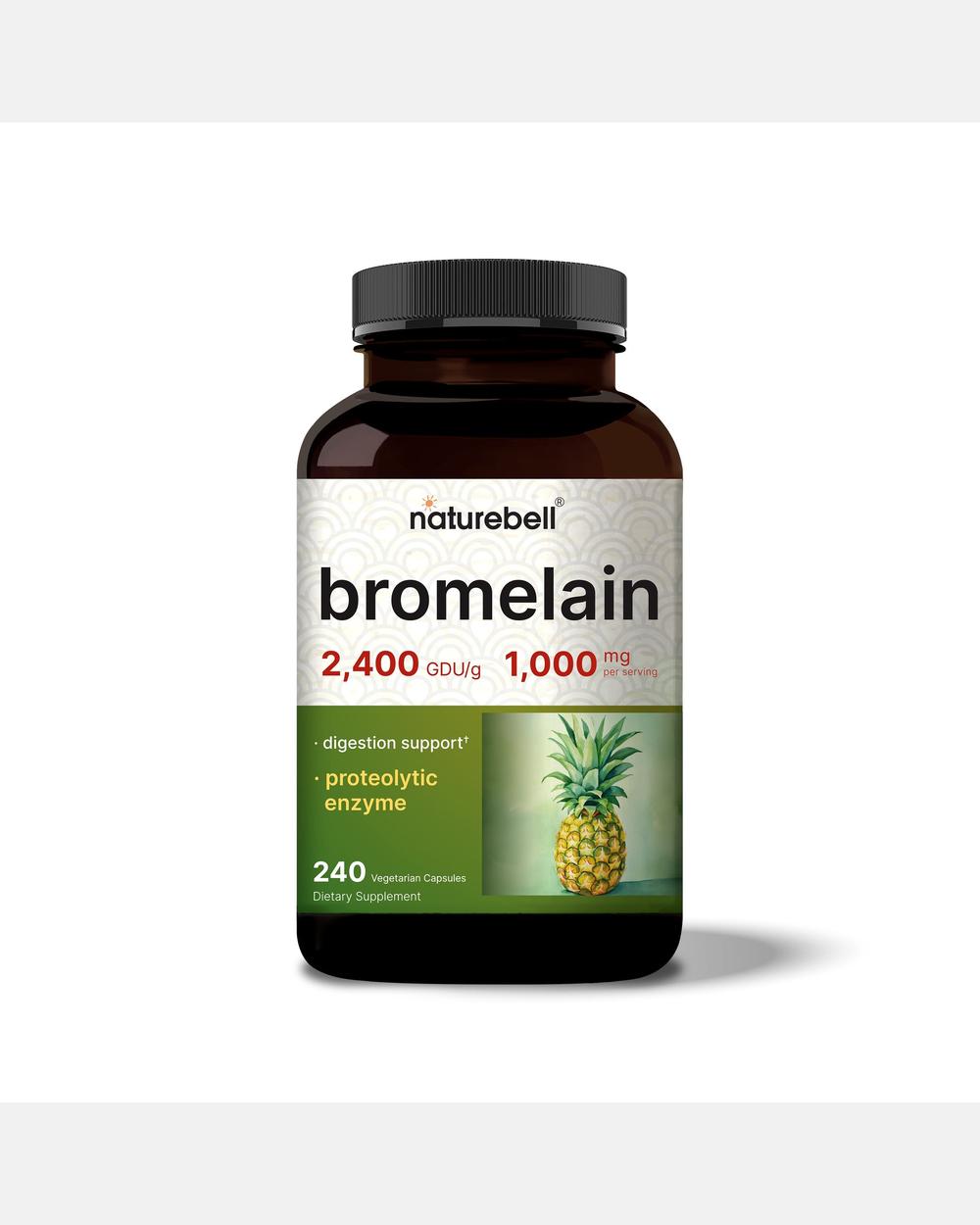 Bromelina 1000 mg por porción - 240 Cápsulas vegetales - NatureBell