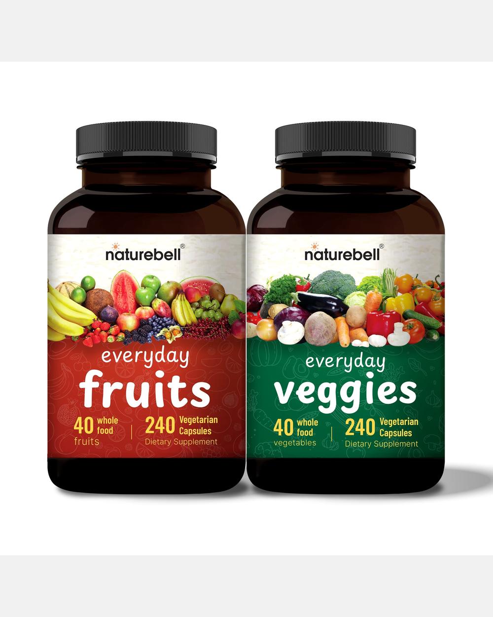 Multivitamínico de Frutas y Verduras - 480 Cápsulas vegetales - NatureBell