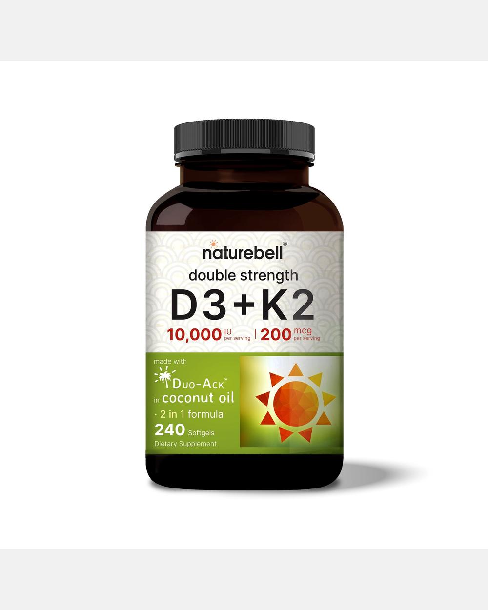 Vitamina D3 10000 UI + K2 200mcg - NatureBell