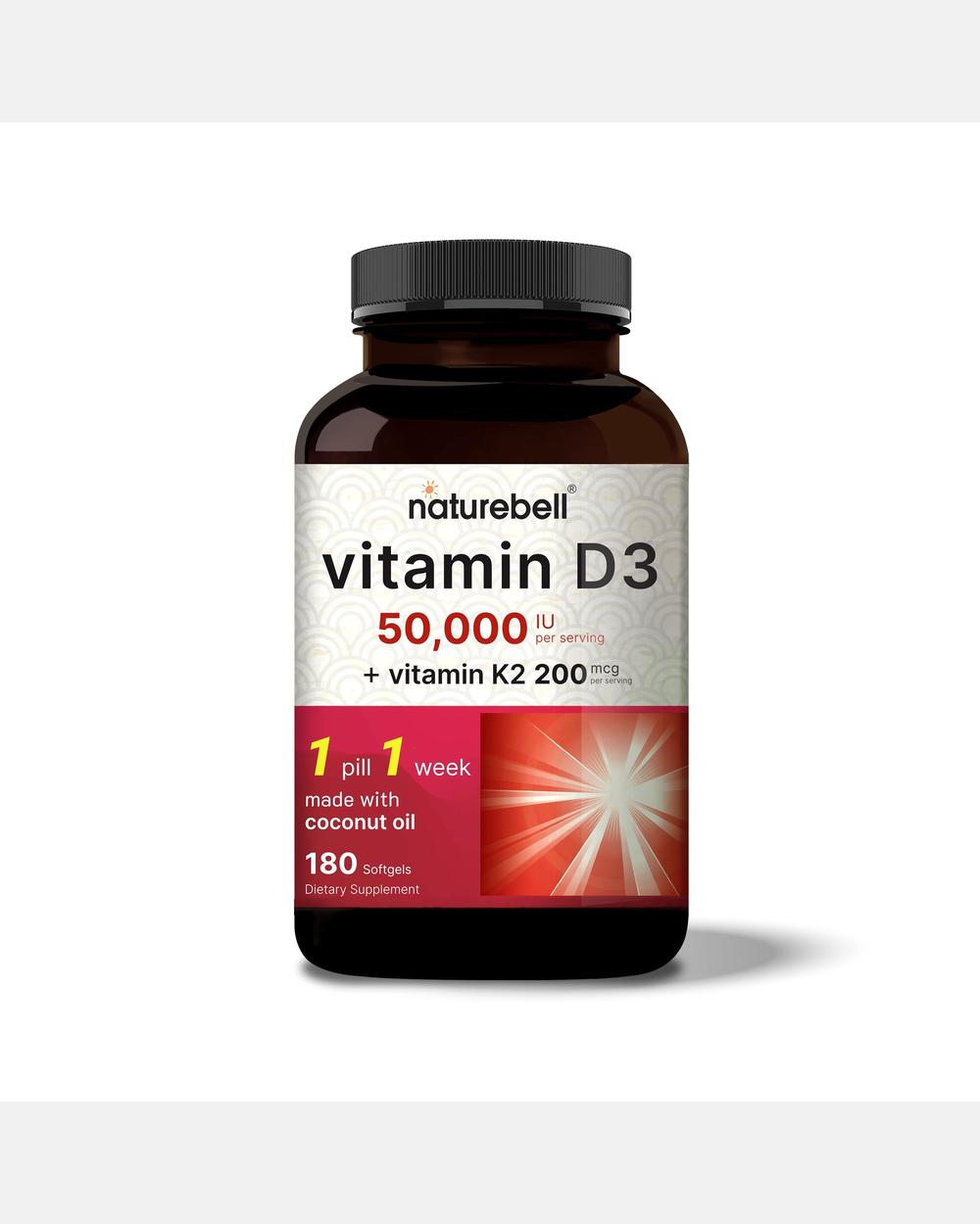 Vitamina D3 50000 UI con K2 200mcg - NatureBell
