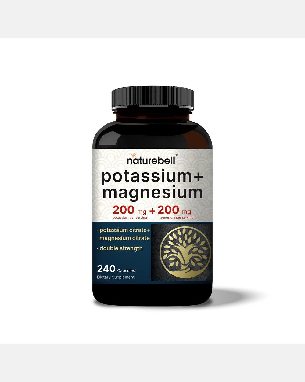 Potasio 200 mg + Magnesio 200 mg – 240 Cápsulas – NatureBell