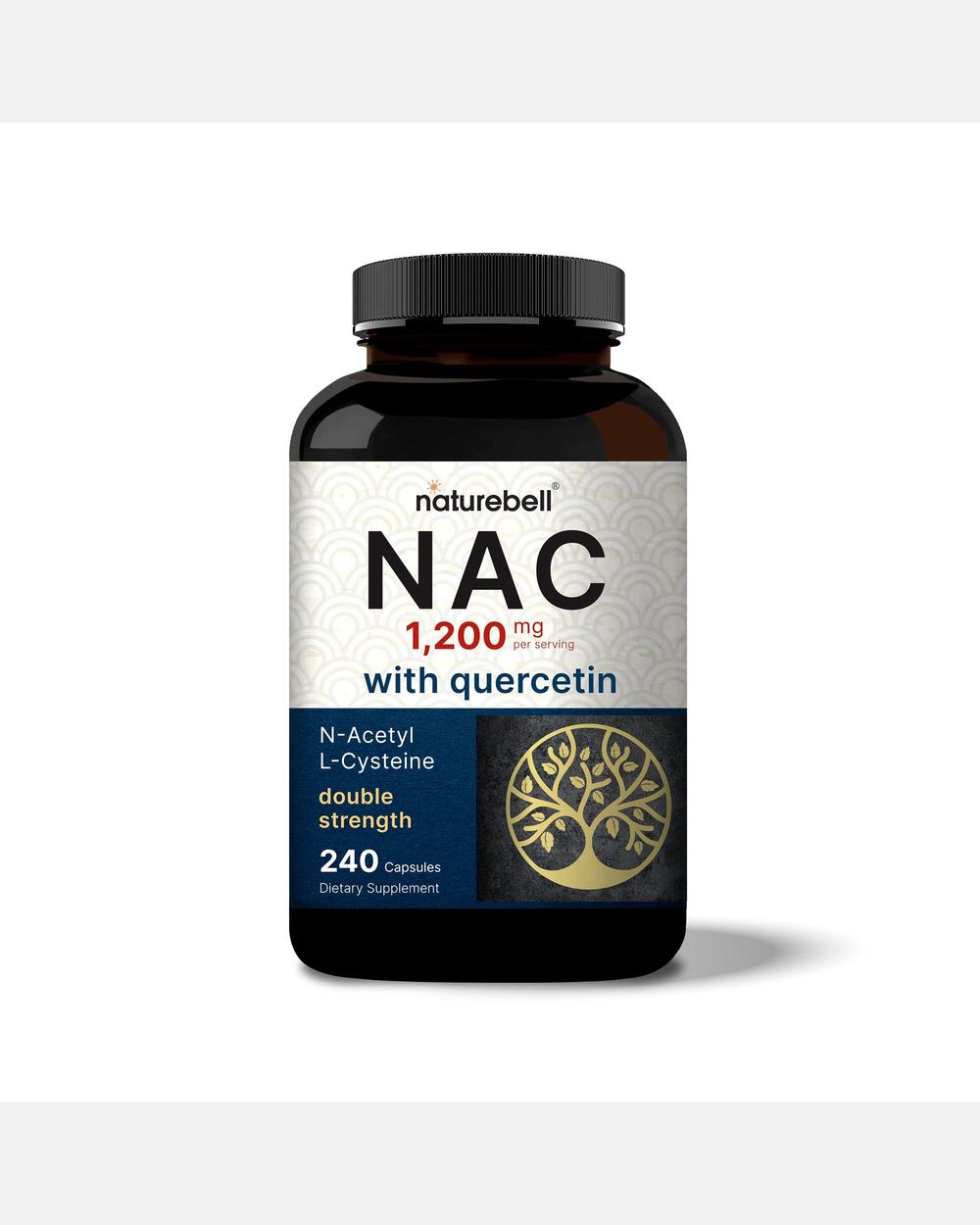 NAC + Quercetina 1200 mg por porción – 240 Cápsulas – NatureBell
