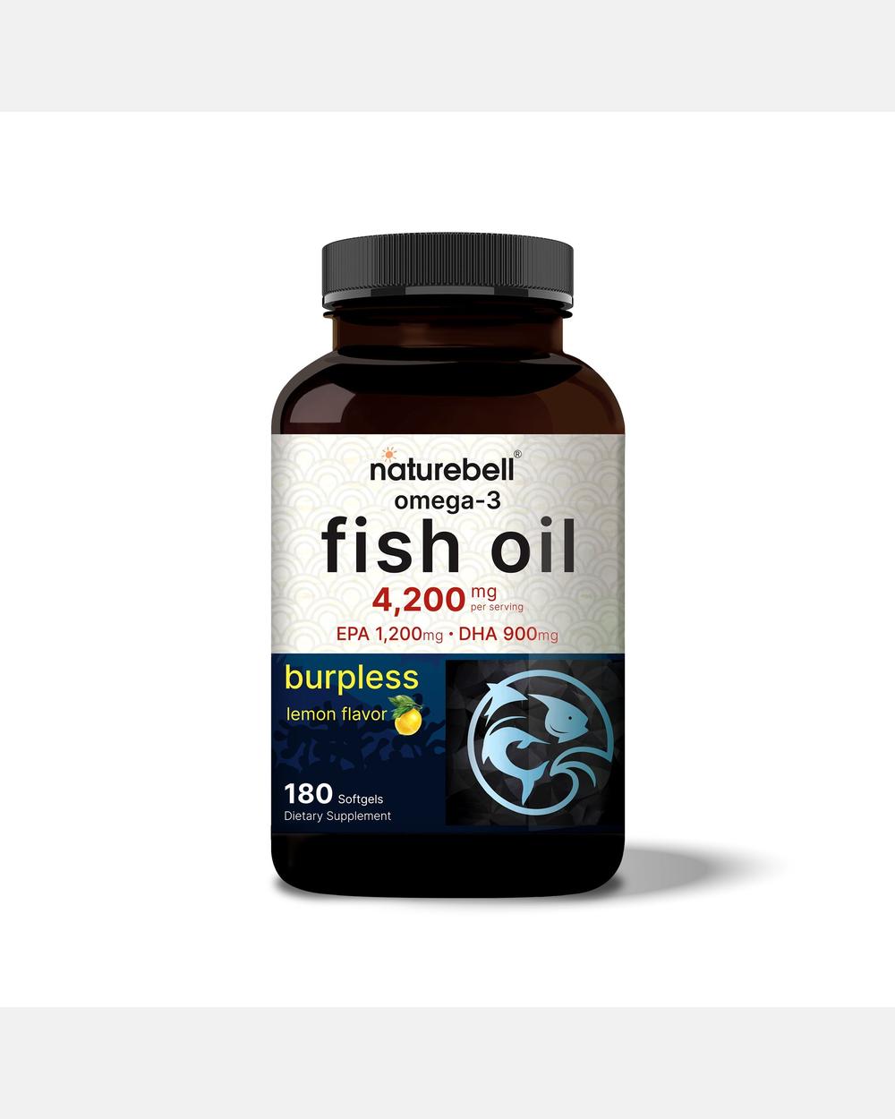 Omega 3 Aceite de Pescado 4200 mg – 180 Cápsulas Blandas – NatureBell