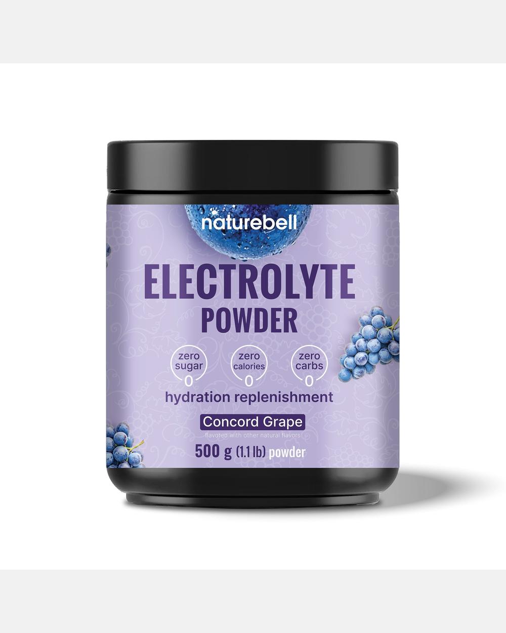 Polvo de Electrolitos Sin Azúcar – 500 g (76 porciones) – Apto Dieta Keto – NatureBell
