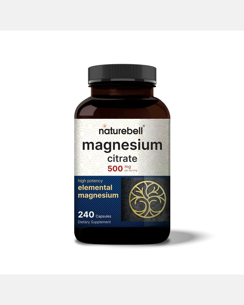 Magnesio Citrato 500 mg - 240 Cápsulas - NatureBell
