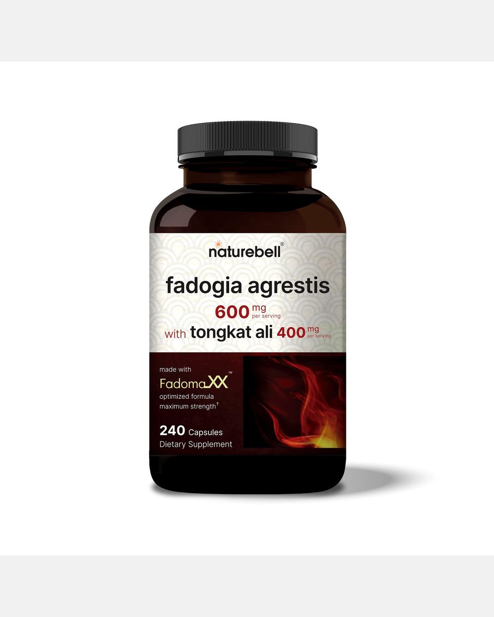 Fadogia Agrestis 600 mg + Tongkat Ali 400 mg – 240 Cápsulas – NatureBell