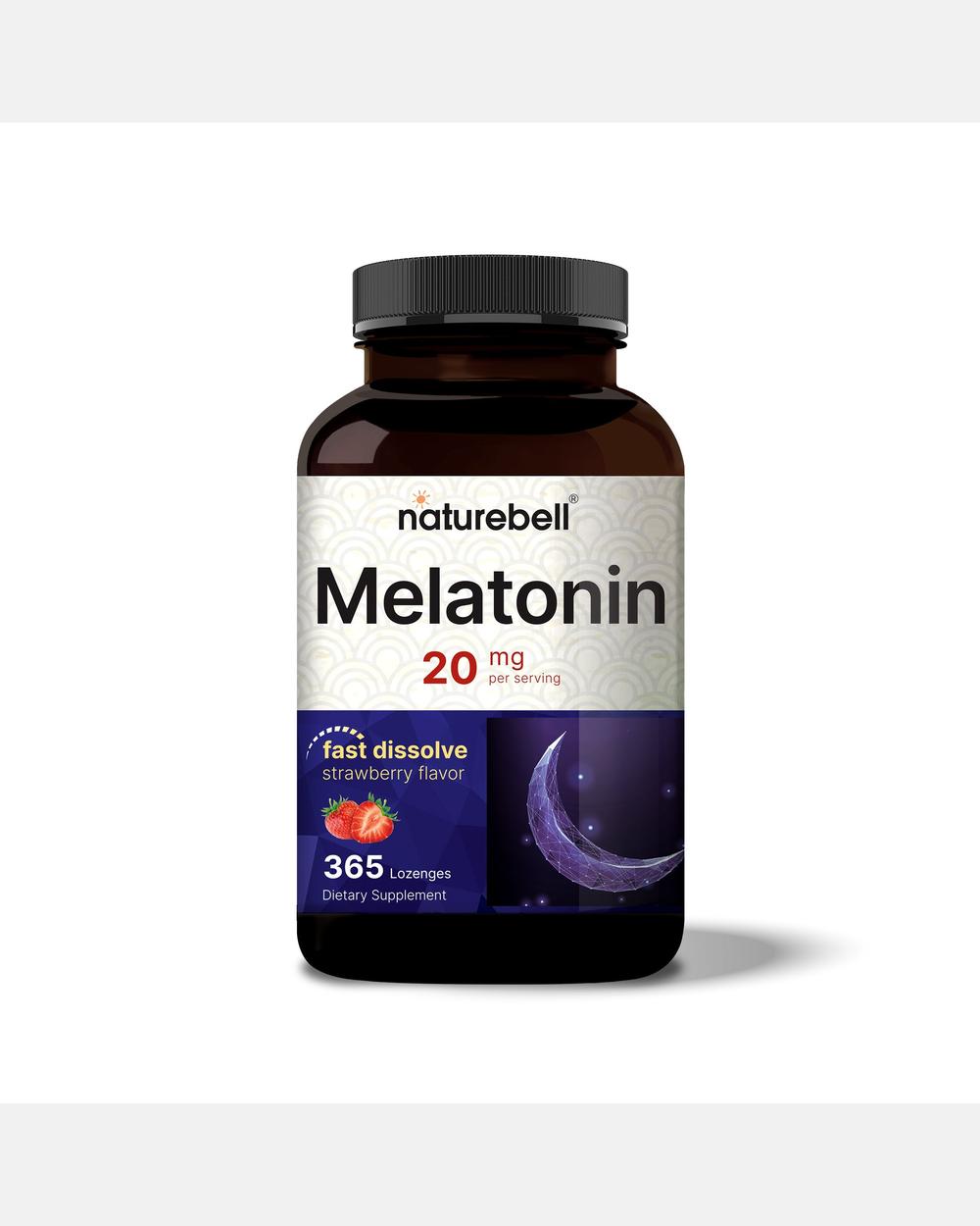 Melatonina 20 mg - 365 Tabletas de disolución rápida - NatureBell