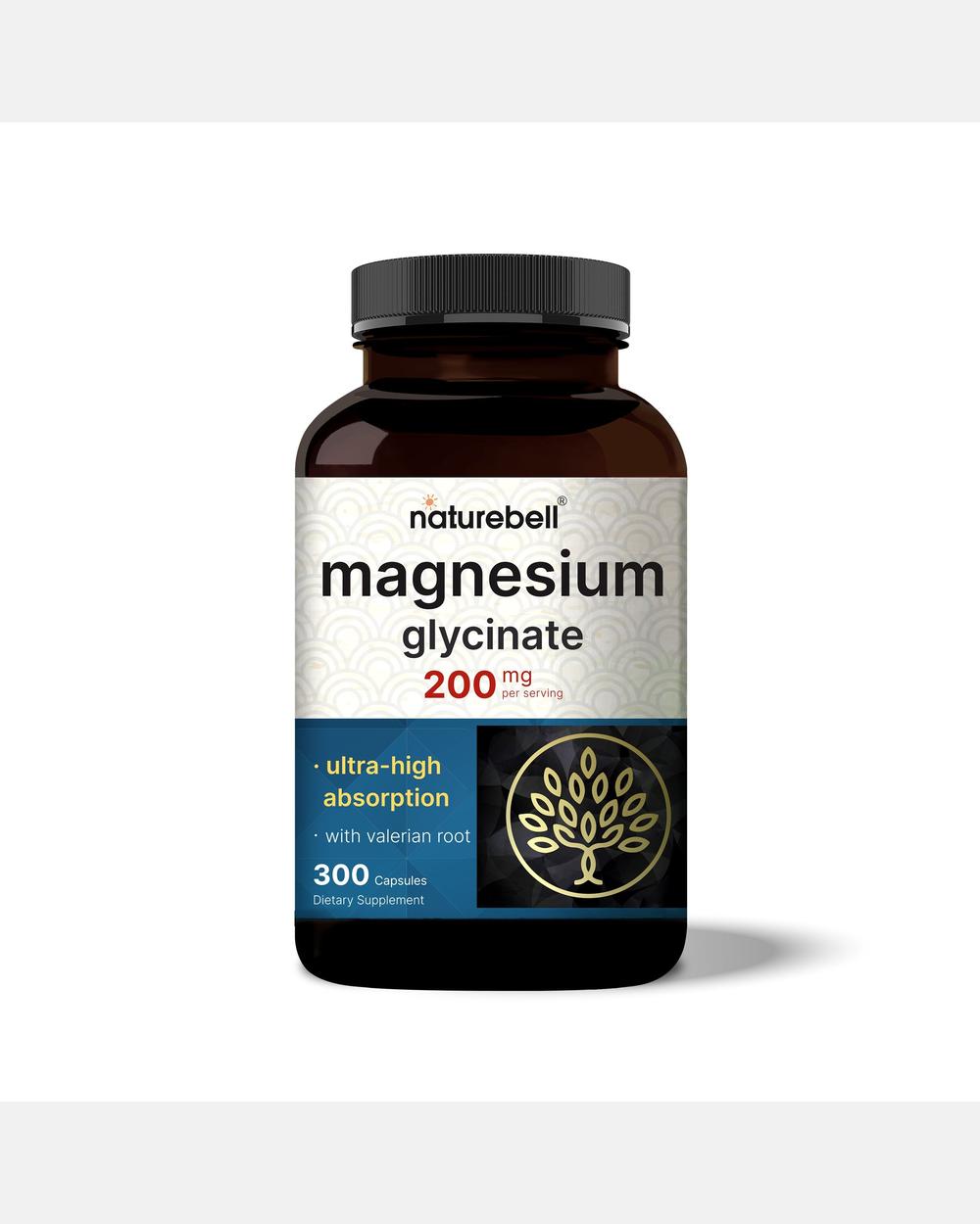 Magnesio Glicinato 200 mg + Valeriana – 300 Cápsulas – NatureBell