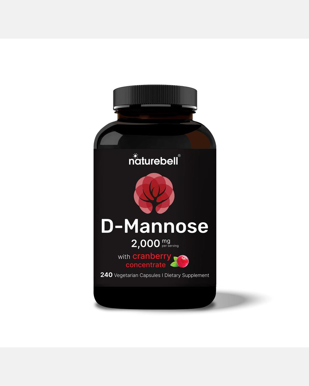 D-Manosa 2000 mg con Extracto de Arándano 400 mg - 240 Cápsulas Vegetales - NatureBell