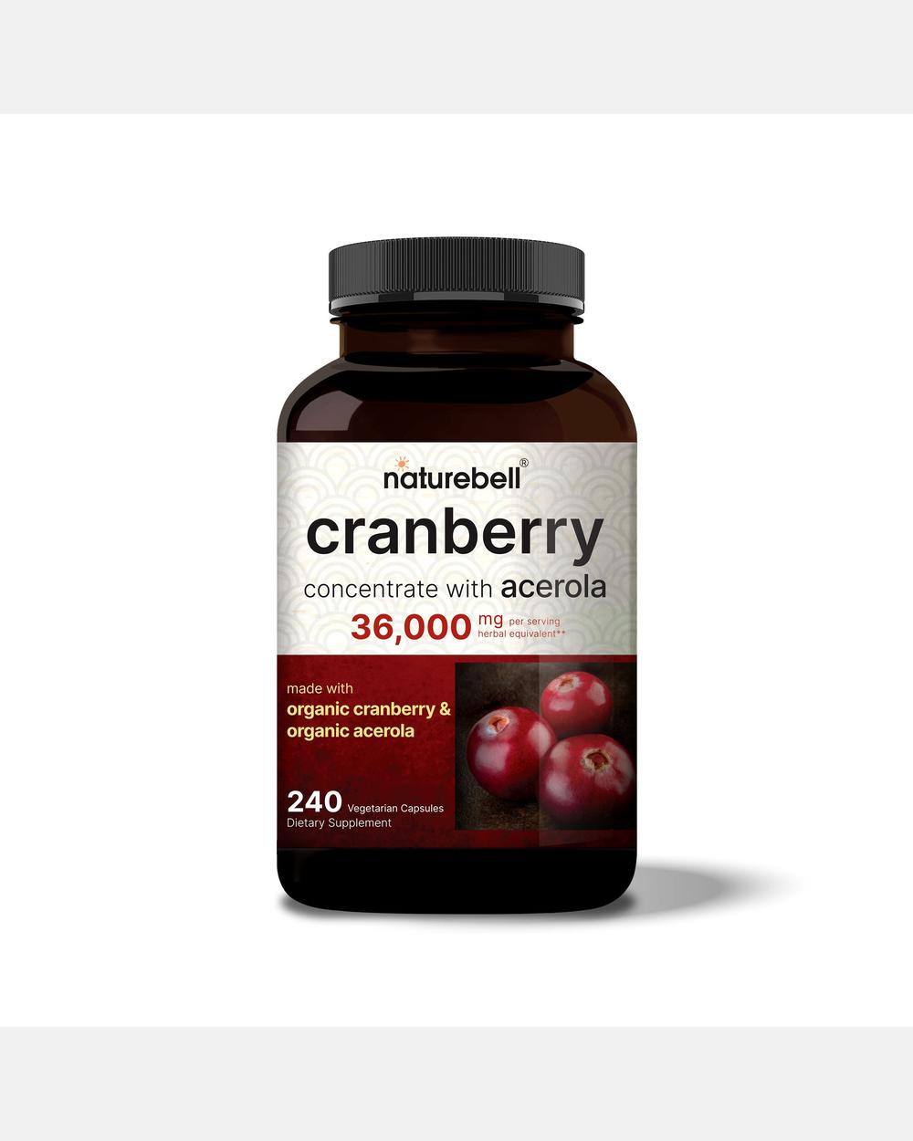 Arándano Rojo 36.000 mg con Acerola - 240 Cápsulas vegetales - NatureBell