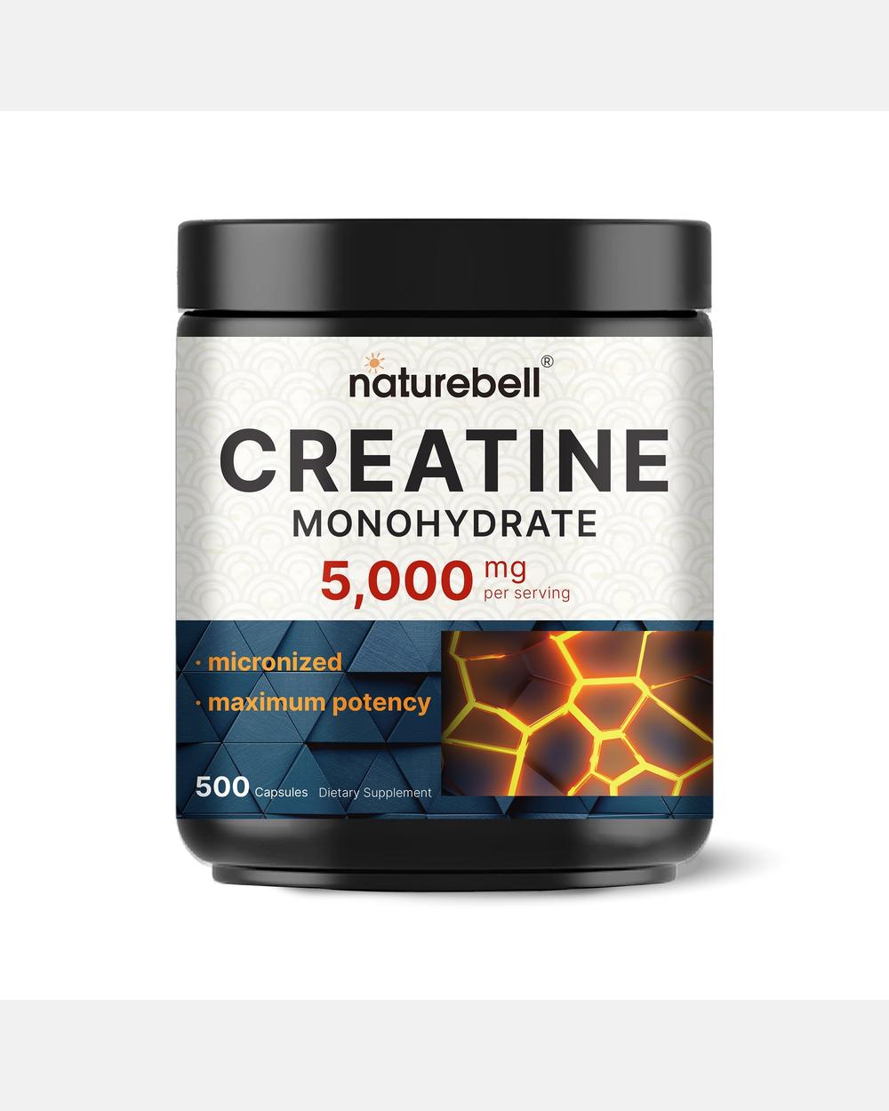 Creatina Monohidratada 5.000 mg por porción – 500 Cápsulas – NatureBell