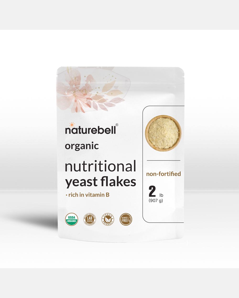 Levadura Nutricional Orgánica Sin Fortificar en Copos - 907 g - NatureBell