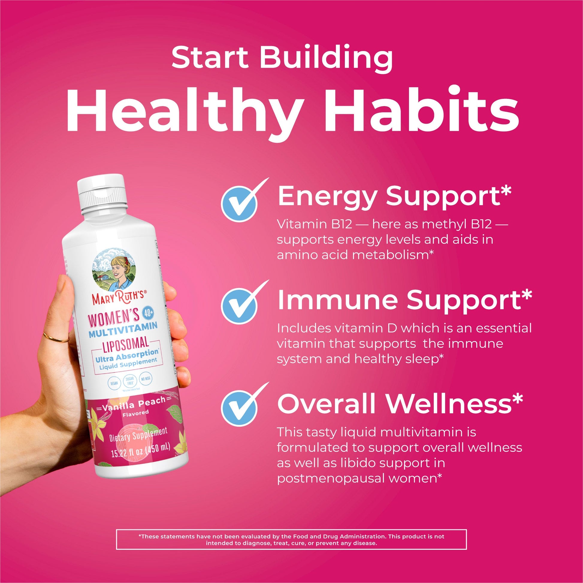 Multivitamínico Liposomal para Mujer 40+ - MaryRuth Organics