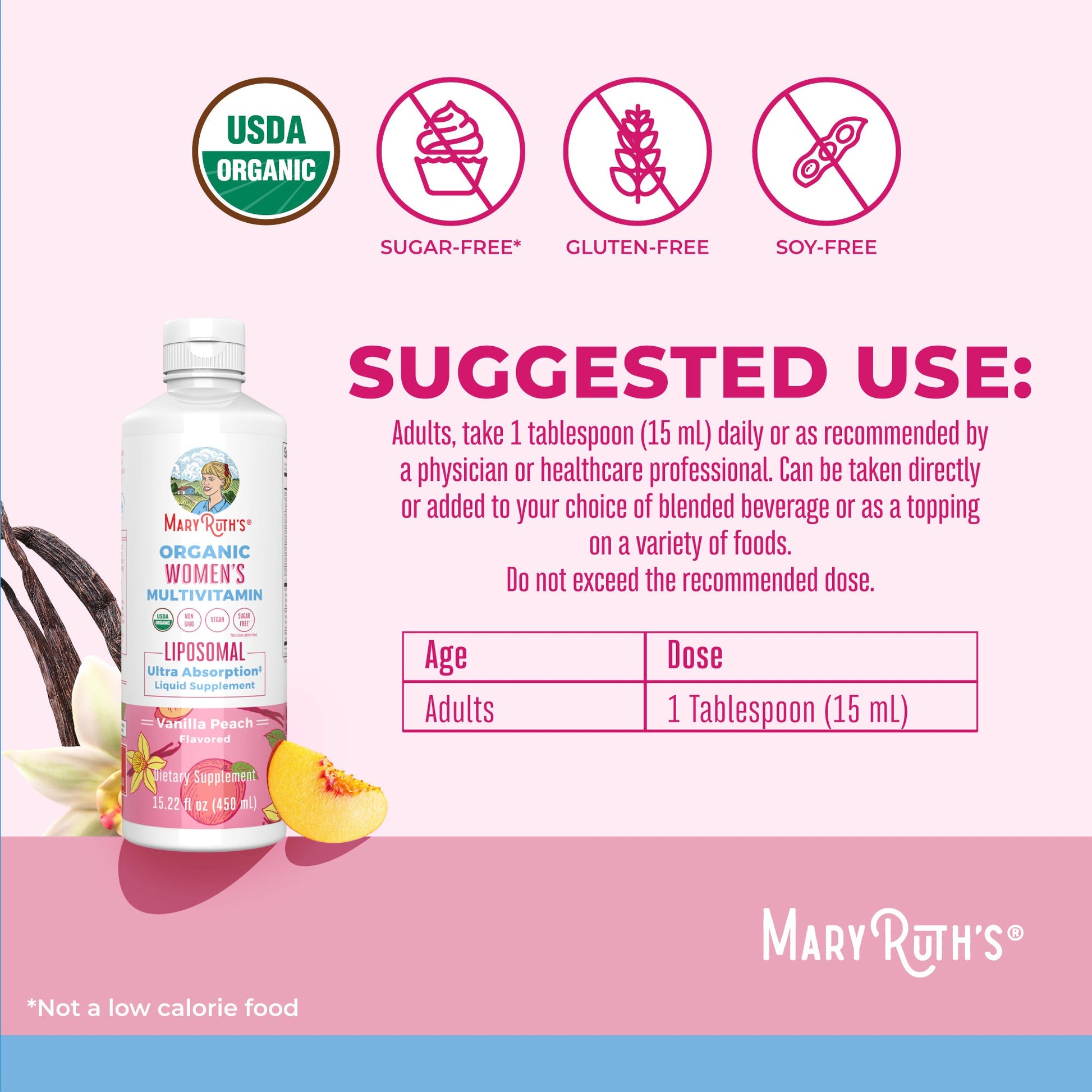 Multivitamínico Orgánico Liposomal para Mujer - MaryRuth Organics