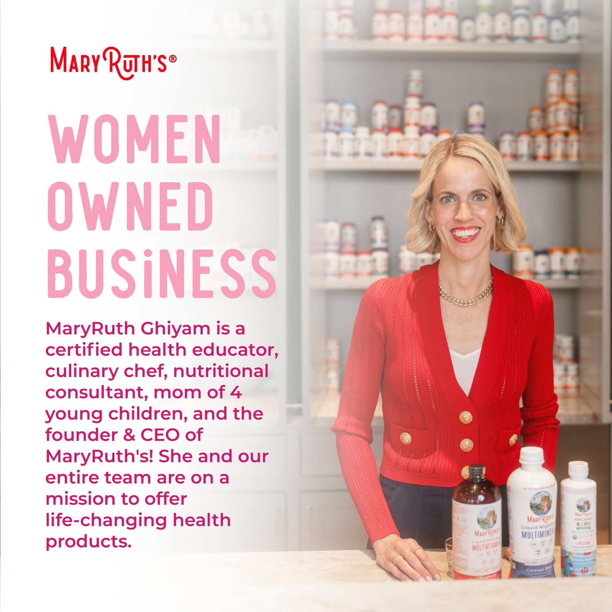 Multivitamínico Orgánico Liposomal para Mujer - MaryRuth Organics